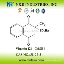 Proveedor fiable Vitamina K3 96% MSB 58-27-5 Grado de alimentación